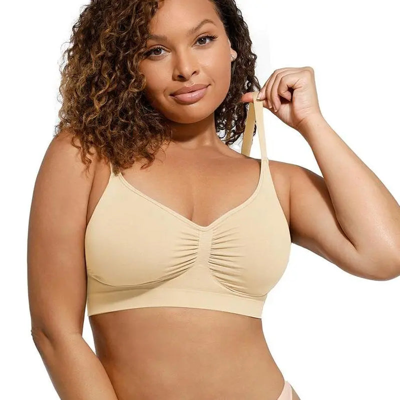 Feelingirl Women'S Wireless Bra Comfort Bralettes No Underwire Unlined Cami Bra Seamless Tshirt Bras Sports Bra Bralette Basic Comfortable Fit Womenswear Everyday up to 44DD Mother’S Day #Summervibes Summervibes