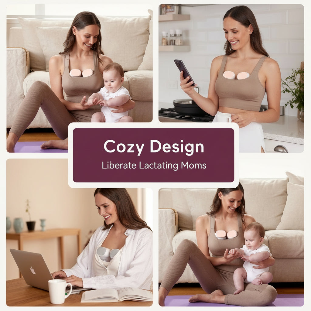 S9 Pro Wearable Breast Pump, Hands Free Electric Breast Pump of LED Display 24Mm Gray