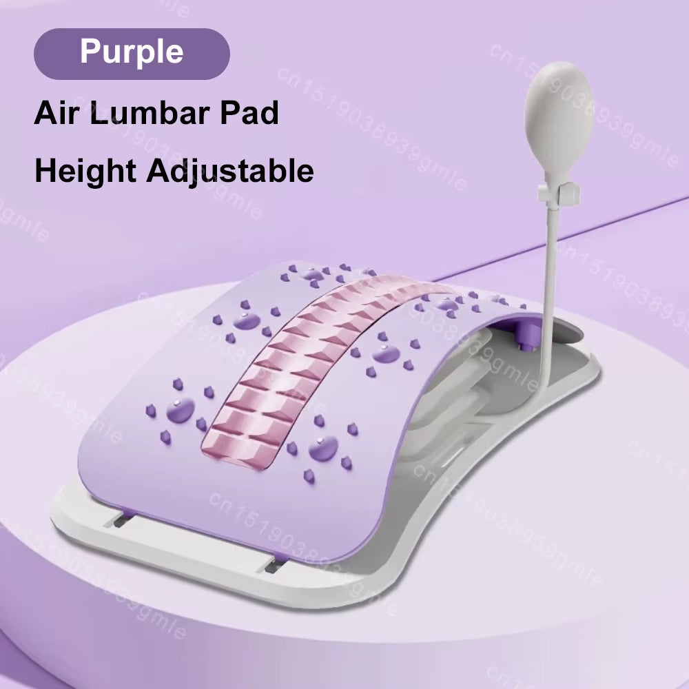 Foreverlily Adjustable Back Massager Airbag Waist Neck Support Massage Lumbar Cervical Muscle Relax Stretcher Posture Massager