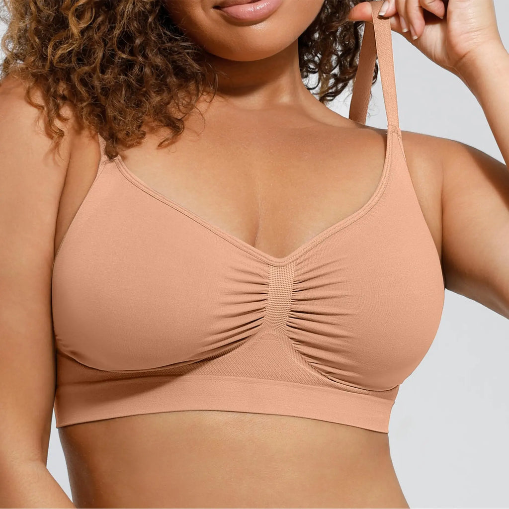 Feelingirl Women'S Wireless Bra Comfort Bralettes No Underwire Unlined Cami Bra Seamless Tshirt Bras Sports Bra Bralette Basic Comfortable Fit Womenswear Everyday up to 44DD Mother’S Day #Summervibes Summervibes