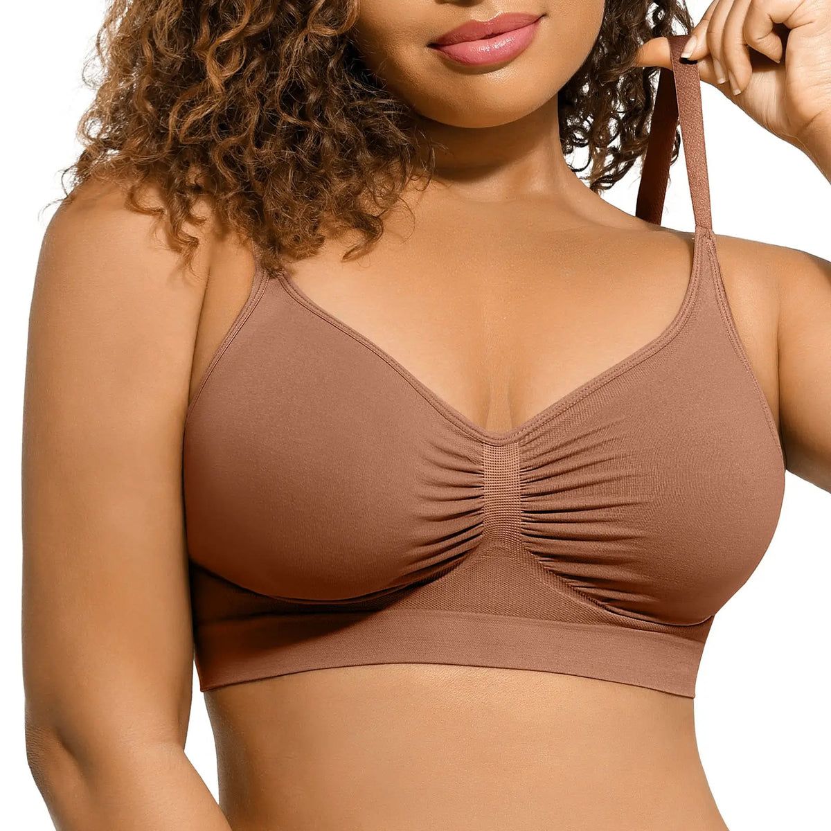 Feelingirl Women'S Wireless Bra Comfort Bralettes No Underwire Unlined Cami Bra Seamless Tshirt Bras Sports Bra Bralette Basic Comfortable Fit Womenswear Everyday up to 44DD Mother’S Day #Summervibes Summervibes