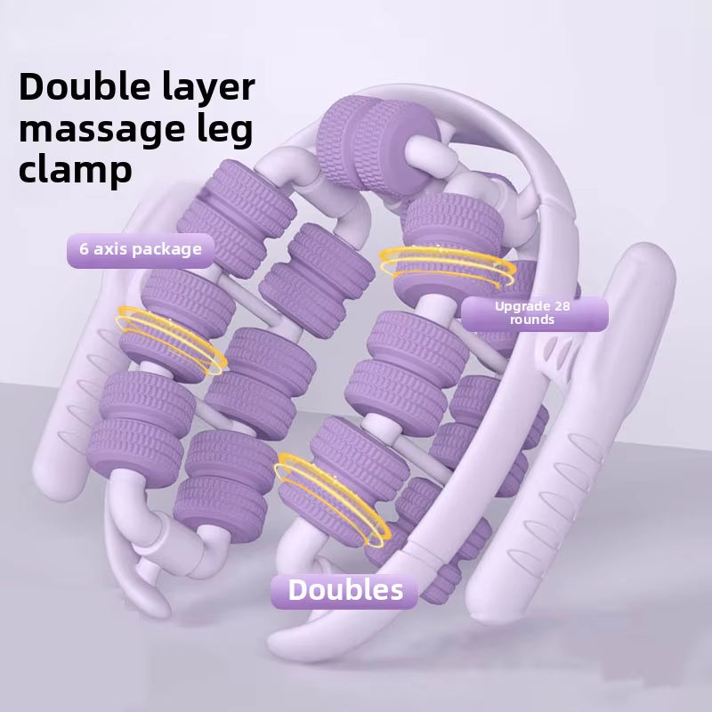 Newest 28 Wheel Annular Leg Clamp Massager Relax Massager Anti-Cellulite Massager Body Slimming Roller Massage for Body