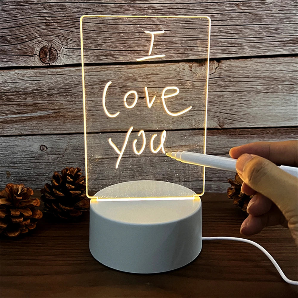 Veilleuse LED transparente et lumineuse USB