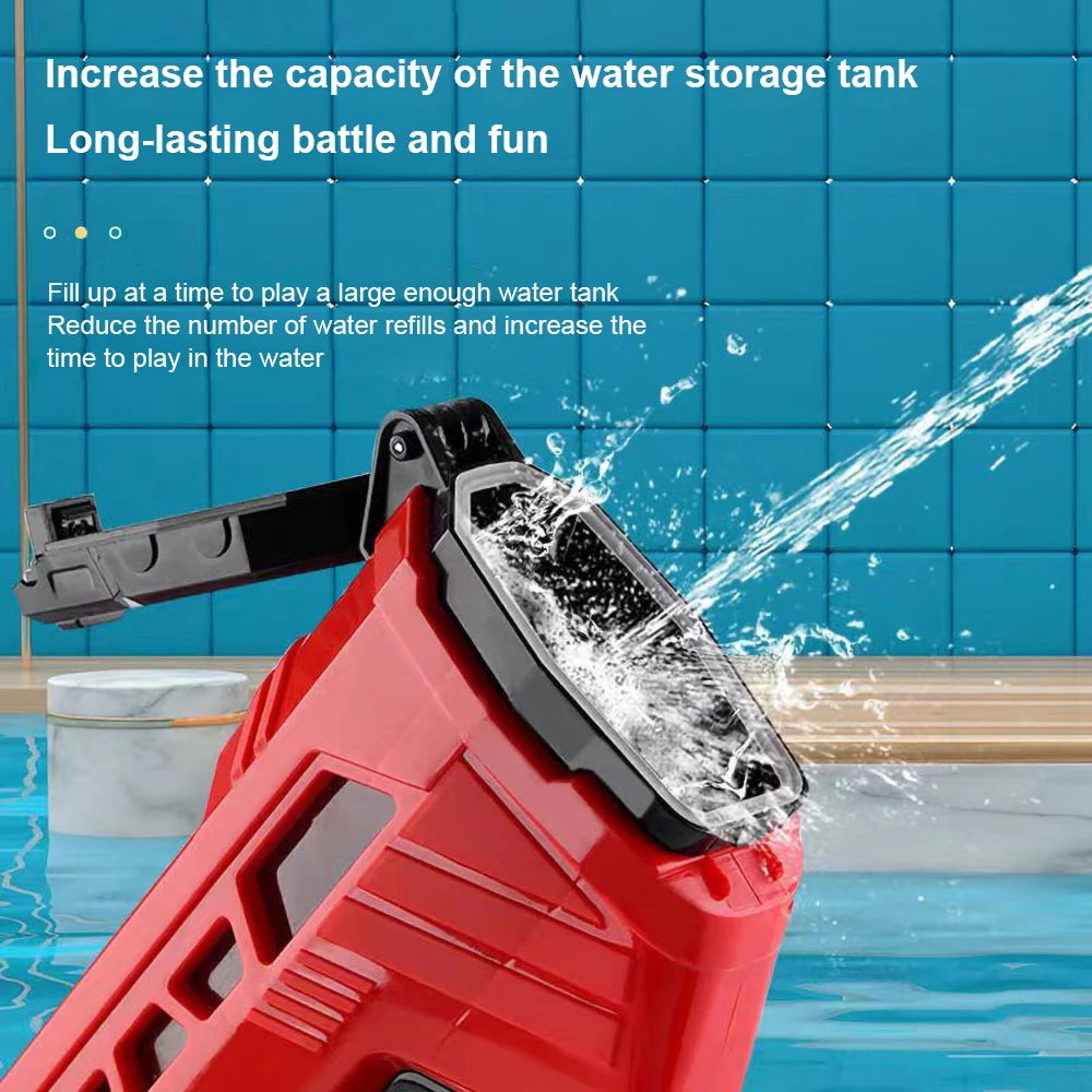 Pistolet à eau électrique d'extérieur, jouets d'extérieur, haute pression, grande capacité, plage d'été, jeu de piscine, jouets interactifs pour enfants