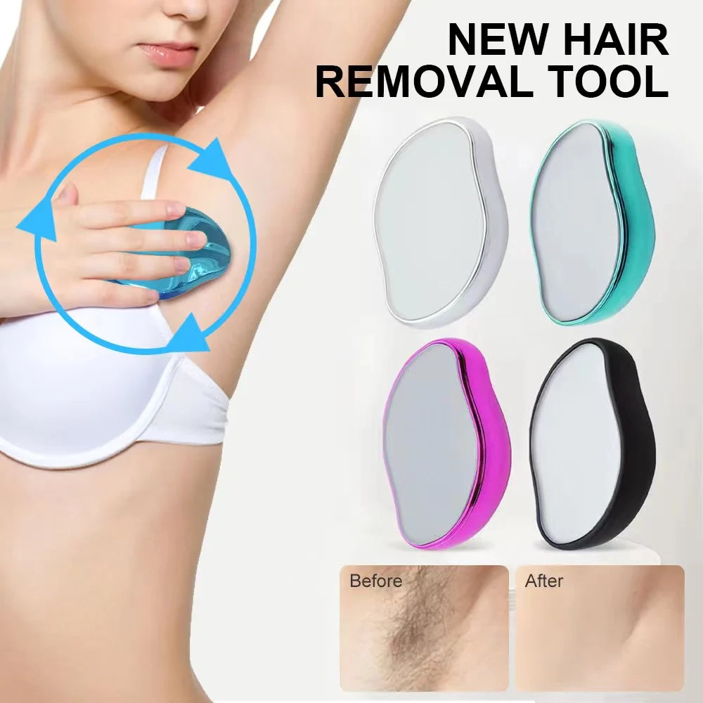 Physical Hair Removal Crystal Hair Eraser Safe Easy Cleaning Reusable Smooth Body Beauty Hair Removal Tools