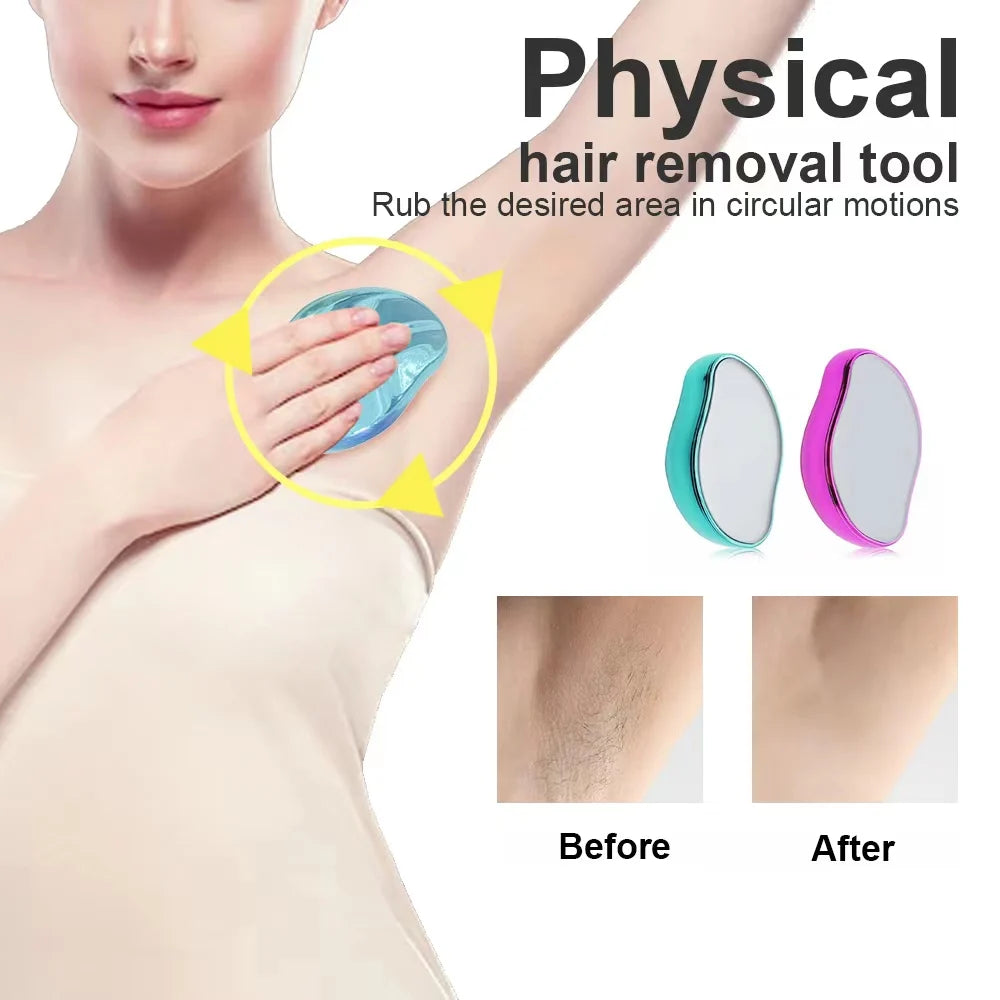 Physical Hair Removal Crystal Hair Eraser Safe Easy Cleaning Reusable Smooth Body Beauty Hair Removal Tools
