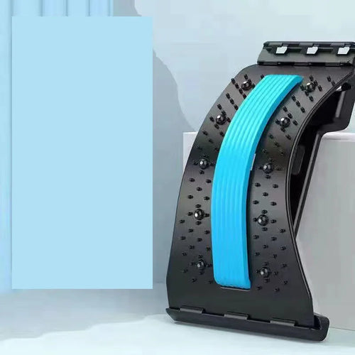 Back stretcher, 6th generation improved back massager, back cracker for lower back pain relief, lumbar support, with magnetic massage