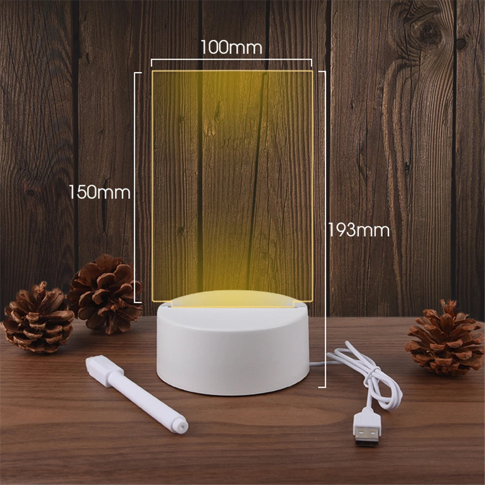 Veilleuse LED transparente et lumineuse USB