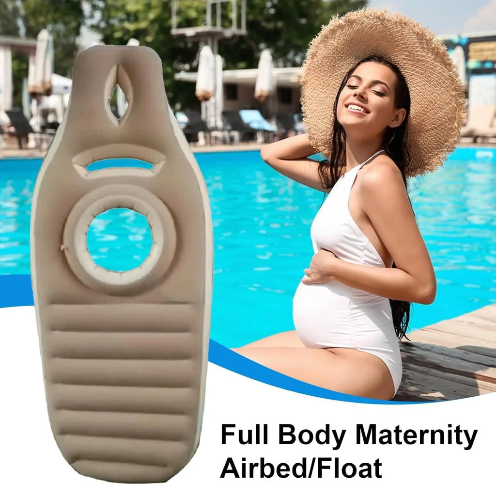 Inflatable Full Body Pregnancy Pillow, Maternity Airbed with Belly Hole for Comfort, Prone Sleeping Support for Pregnant Women