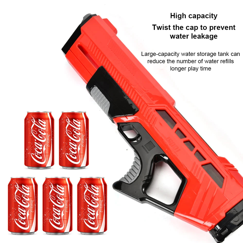 Pistolet à eau électrique d'extérieur, jouets d'extérieur, haute pression, grande capacité, plage d'été, jeu de piscine, jouets interactifs pour enfants