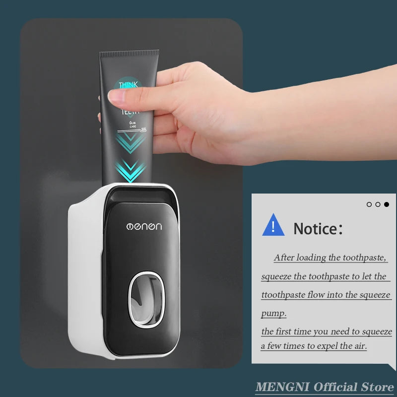 MENGNI distributeur automatique de dentifrice mural salle de bain presse-dentifrice sans poinçon porte-brosse à dents support salle de bain Acces