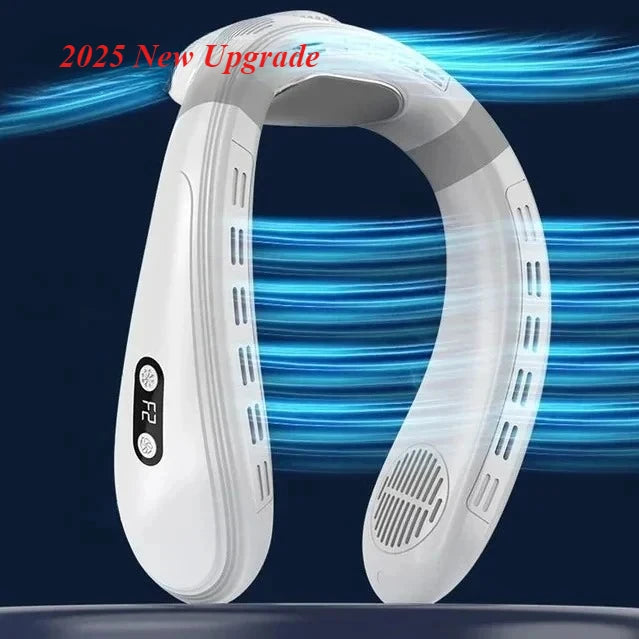 New Neck Air Conditioner Portable Neck Fan Rechargeable Semiconductor Cooling Bladeless Fan Outdoor Personal Fan Wearable Cooler