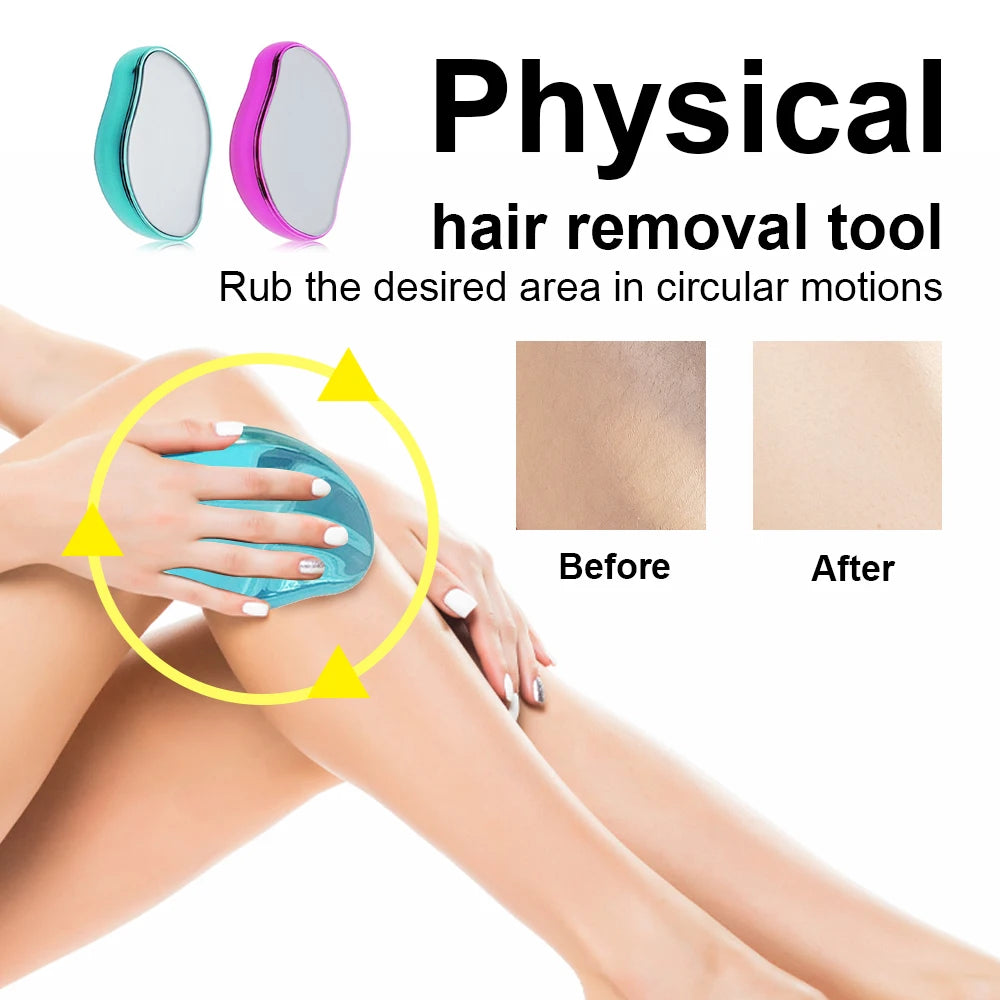 Physical Hair Removal Crystal Hair Eraser Safe Easy Cleaning Reusable Smooth Body Beauty Hair Removal Tools