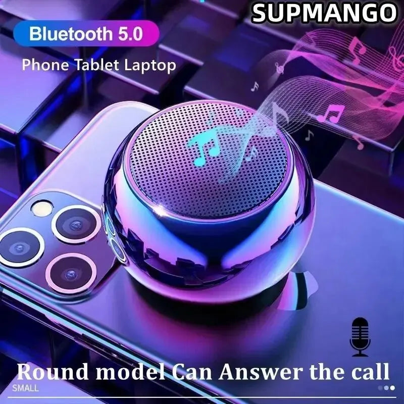 Wireless Bluetooth speaker, portable, small, steel, metal, stereo, surround subwoofer, outdoor, mini speaker