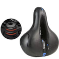 Hollow Breathable Bicycle Saddle Men Women MTB Road Bike Saddle Shock Absorbing Comfortable Big Butt Bike Seat Safety Warning