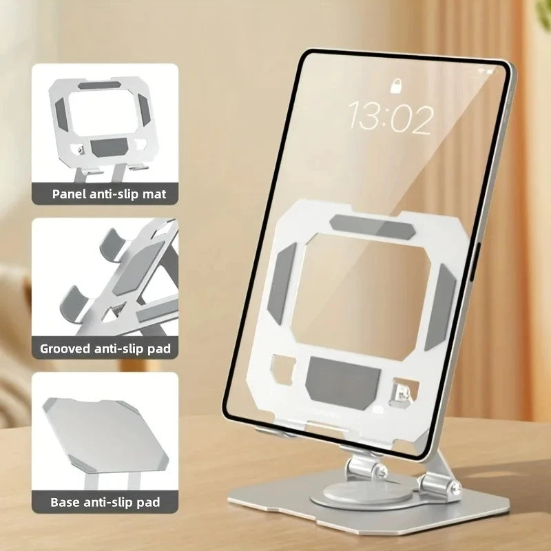 Support de tablette rotatif à 60°, réglable et pliable, compatible avec 4 tablettes