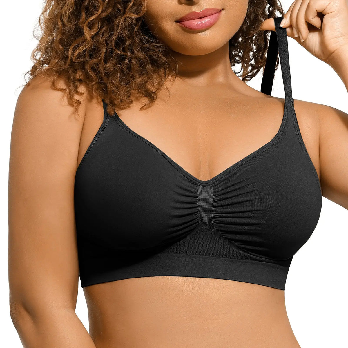 Feelingirl Women'S Wireless Bra Comfort Bralettes No Underwire Unlined Cami Bra Seamless Tshirt Bras Sports Bra Bralette Basic Comfortable Fit Womenswear Everyday up to 44DD Mother’S Day #Summervibes Summervibes