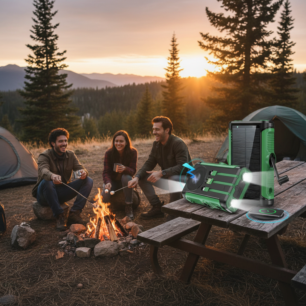 50000Mah Solar Power Bank 22.5W Magnetic Wireless Charging Camping Powerbank with Cables External Battery for Iphone Magsafe