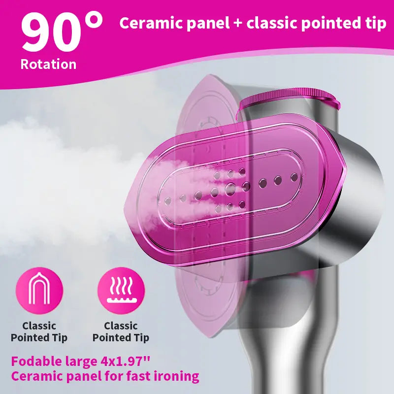 Dr.Flash Garment Steamer for Clothes, Portable Travel Clothing Steamer Iron, 7 Mode with LED Display, 5S Fast Heating, 90° Swivel Handle, New Year Gift