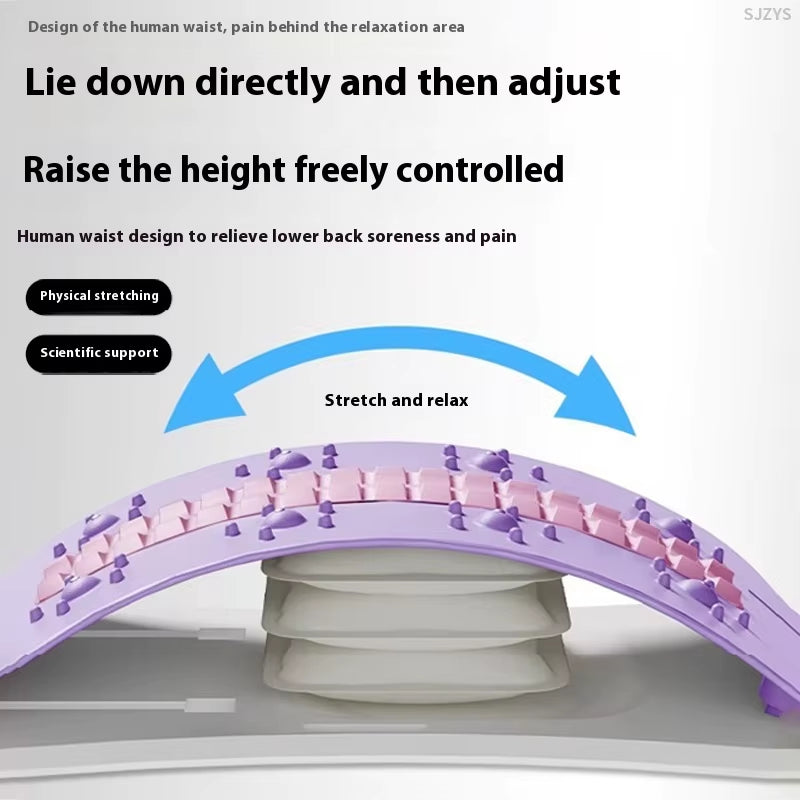 Foreverlily Adjustable Back Massager Airbag Waist Neck Support Massage Lumbar Cervical Muscle Relax Stretcher Posture Massager