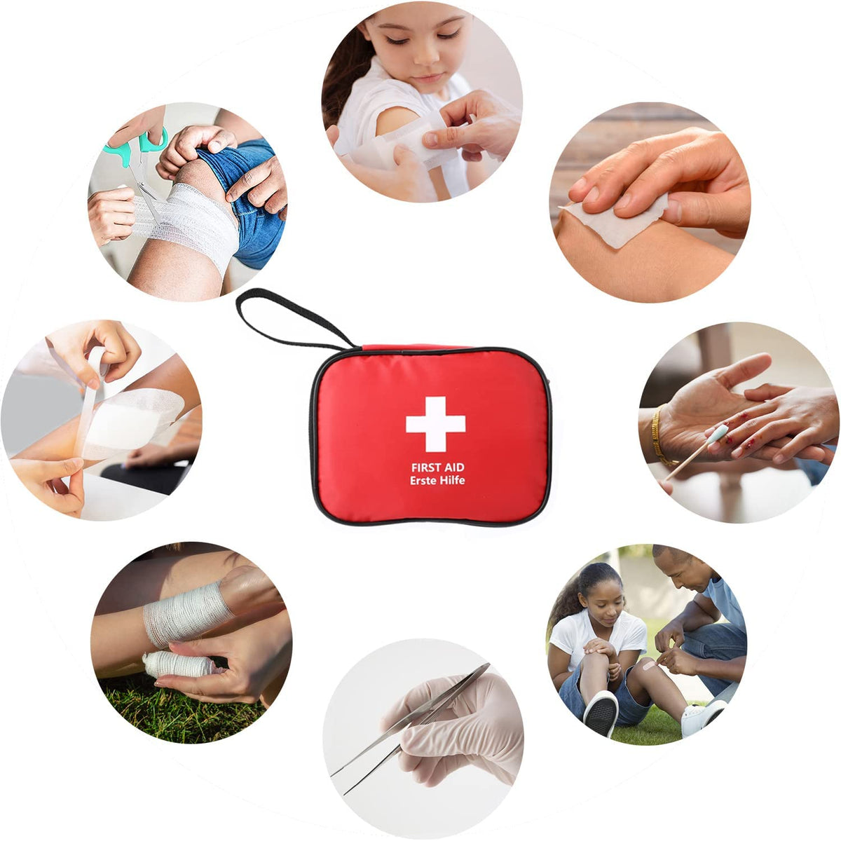 Mini Trousse Premier Secours 90 Pièces, Petite Trousse À Pharmacie, Kit Premier Secours Pour Voiture Maison Lieu De Travail Voyage Camping Randonnée Et Sports En Plein Air