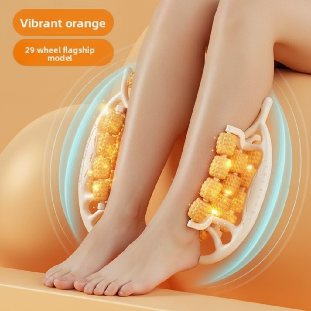 Newest 28 Wheel Annular Leg Clamp Massager Relax Massager Anti-Cellulite Massager Body Slimming Roller Massage for Body