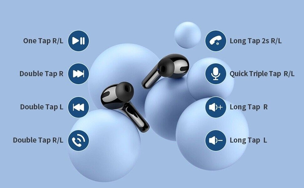 Wireless Earbuds Bluetooth 5.3 Headphones Waterproof Noise Cancelling