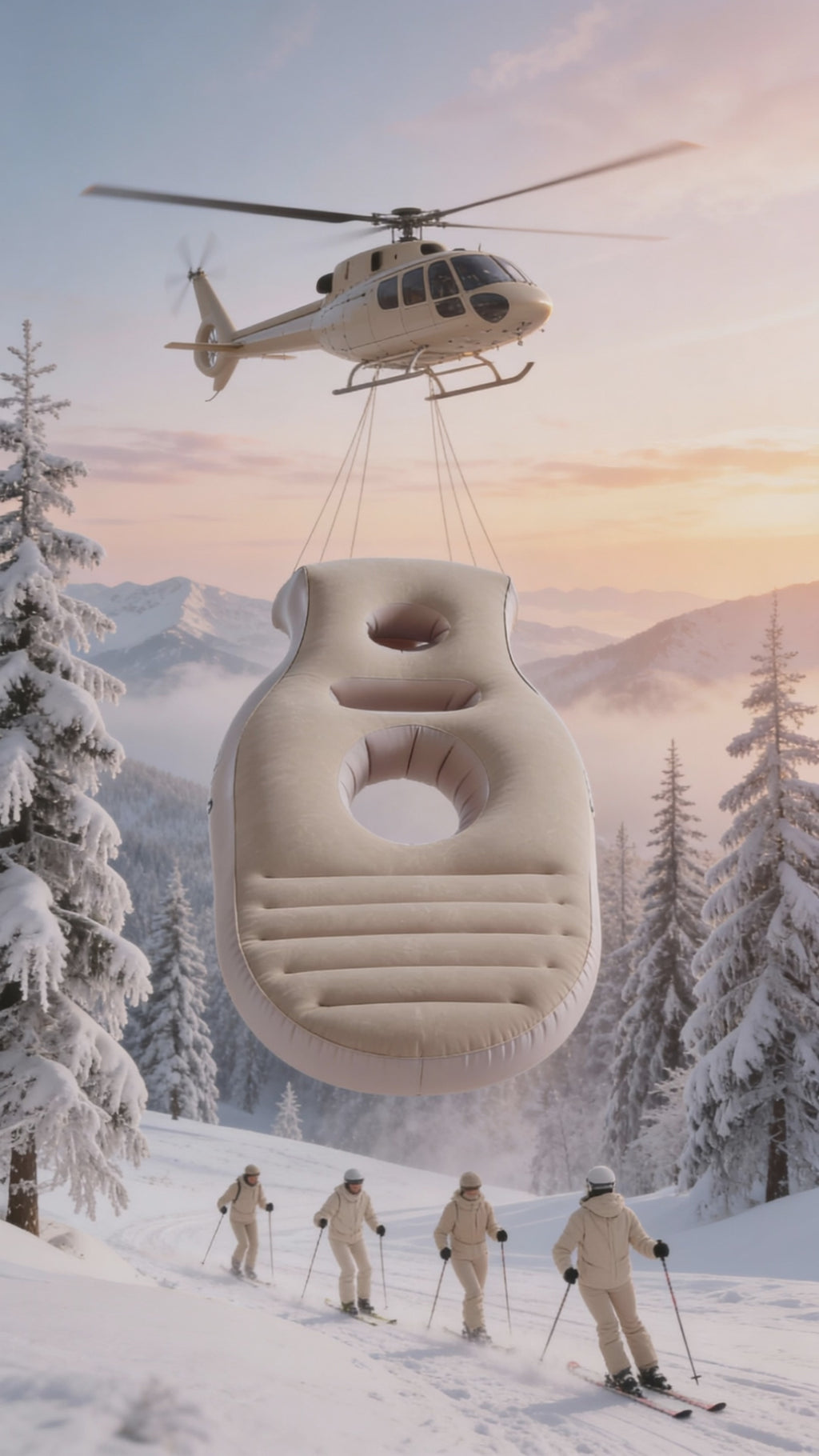 Inflatable Full Body Pregnancy Pillow, Maternity Airbed with Belly Hole for Comfort, Prone Sleeping Support for Pregnant Women
